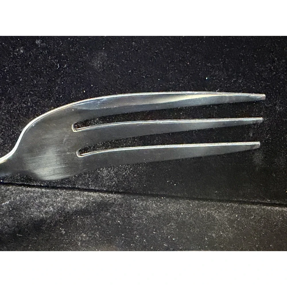 Vintage Scissor Salad Tongs 18/8 Stainless Steel Serving Spoon Fork Mid Century